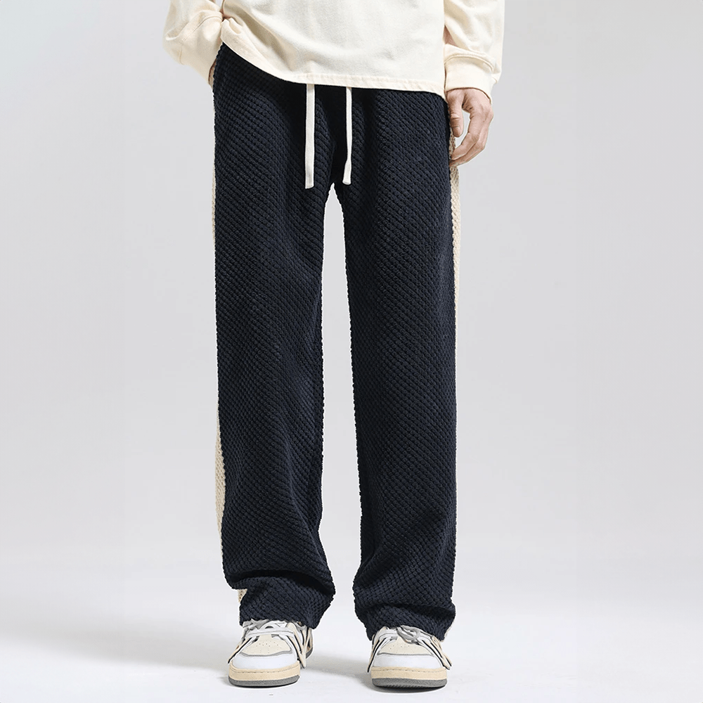 Waffle Velveteen Joggers (Black S) - New Arrivals | Zavonix