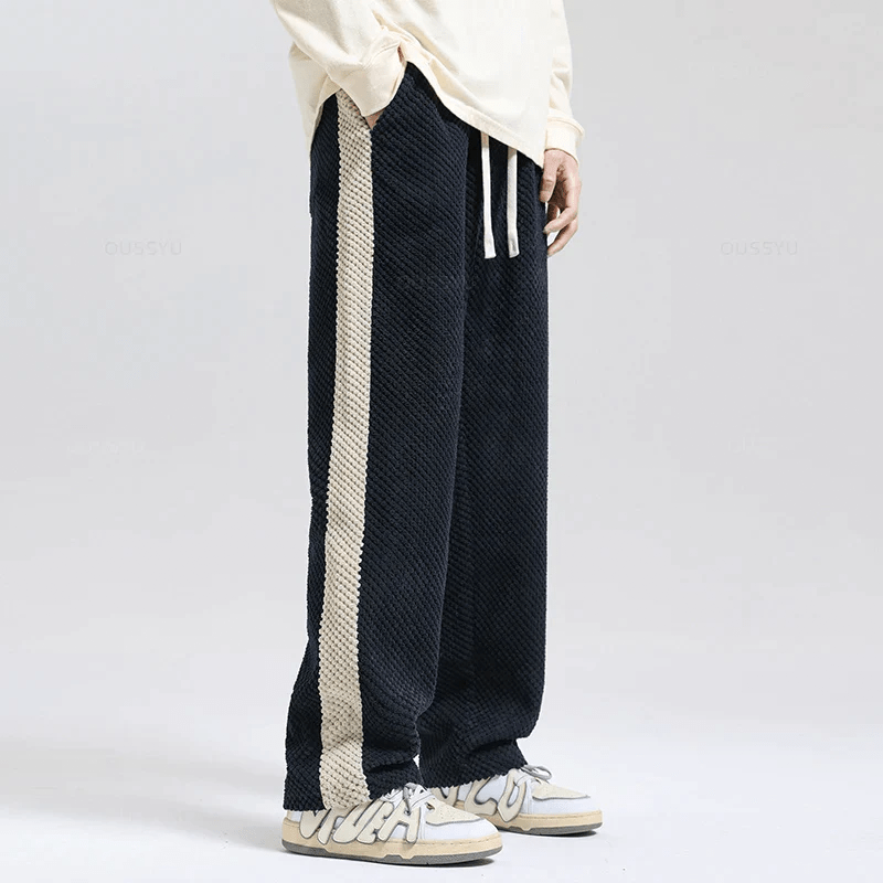 Waffle Velveteen Joggers (Black S) - New Arrivals | Zavonix