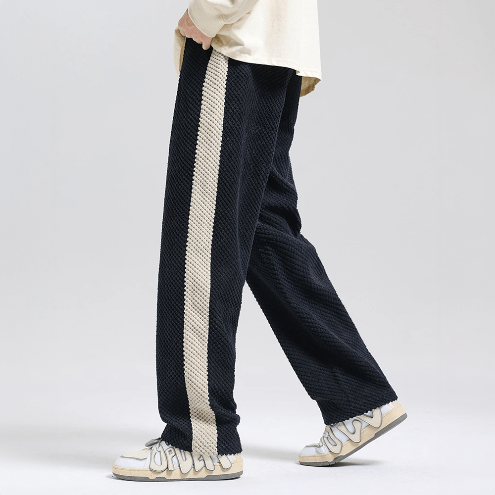 Waffle Velveteen Joggers (Black S) - New Arrivals | Zavonix