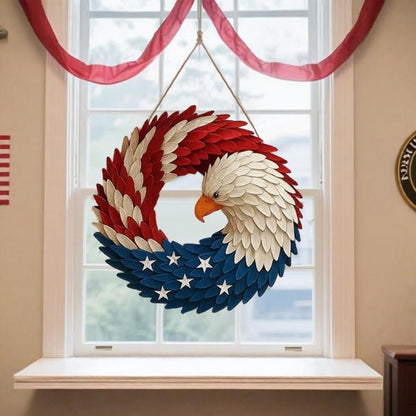 Wall Art Eagle Wreath | Durable Boxwood Display for Indoor and Outdoor Home Decor 6