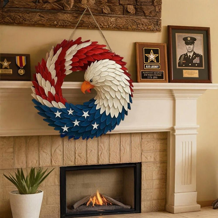 Wall Art Eagle Wreath | Durable Boxwood Display for Indoor and Outdoor Home Decor 1