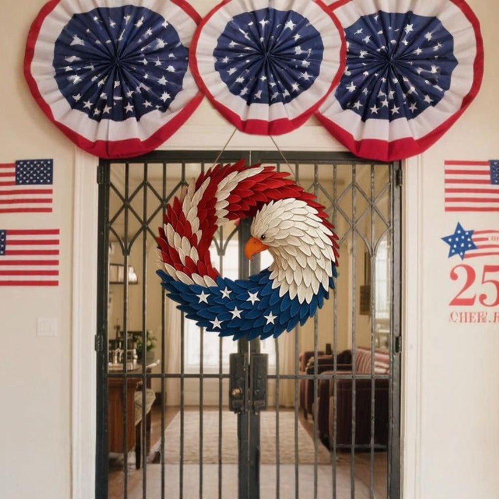 Wall Art Eagle Wreath | Durable Boxwood Display for Indoor and Outdoor Home Decor 5