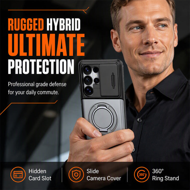 Wallet Phone Case Four Card Storage Sliding Lens Cover Product Image 02