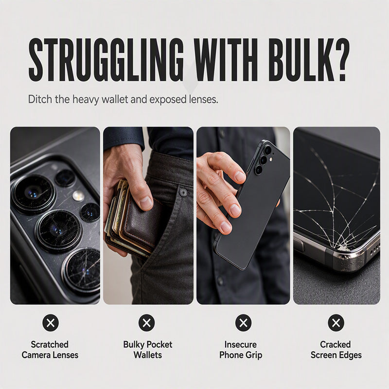 Wallet Phone Case Four Card Storage Sliding Lens Cover Product Image 03