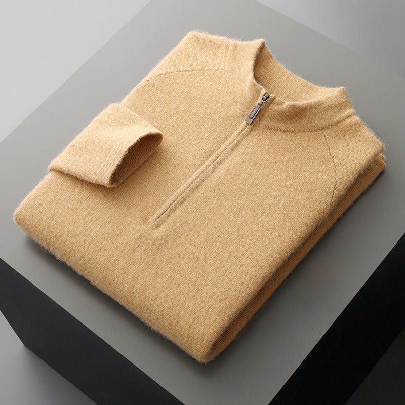 WALTER™ WOOL KNIT CARDIGAN (Camel XS) - | Zavonix