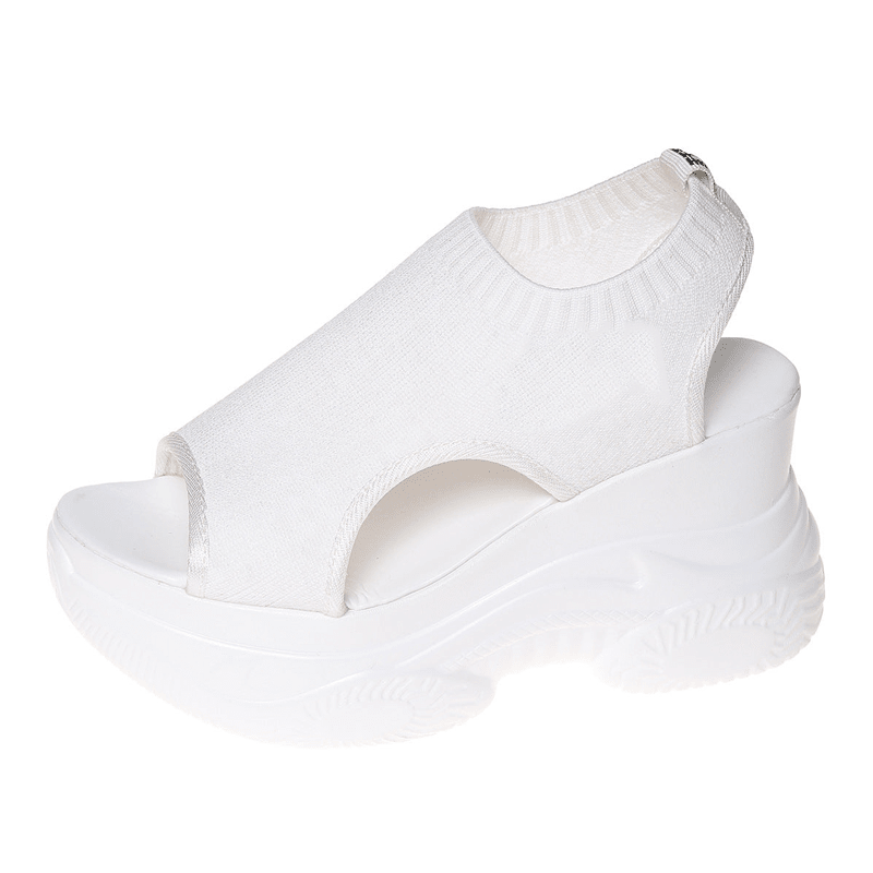 Wavelle Open Toe Knit Wedge Sandals Product Image 01