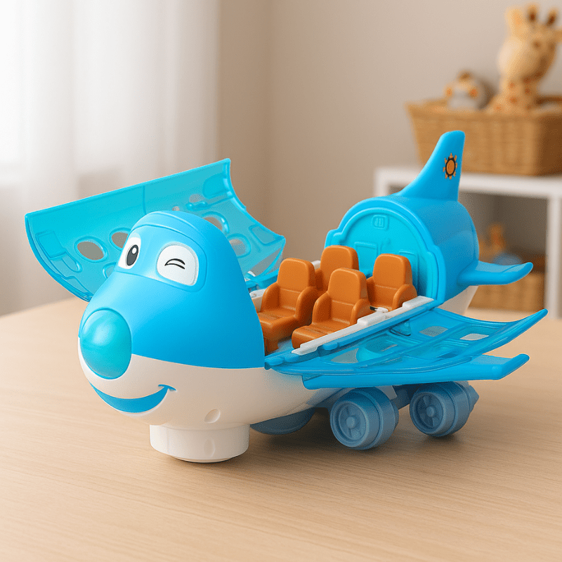 Whirljet Electric Airplane Toy Lights Music Figures Product Image 01