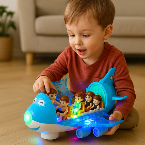 Whirljet Electric Airplane Toy Lights Music Figures Product Image 05