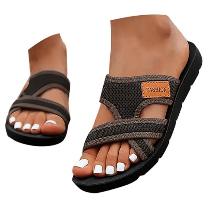 Wide Fit Open Toe Flat Sandals Product Image 02