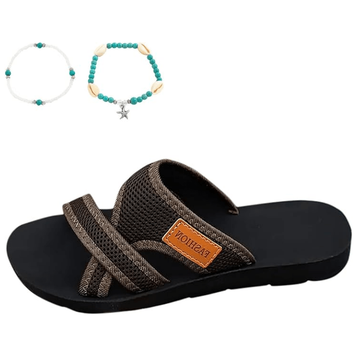 Wide Fit Open Toe Flat Sandals Product Image 08