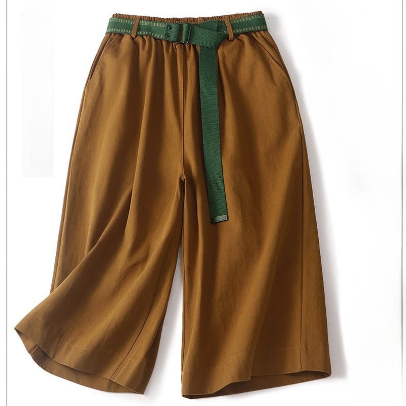 Wide - Leg Linen Shorts™ — Own Every Step with Effortless Cool and Confidence (White XS) - | Zavonix