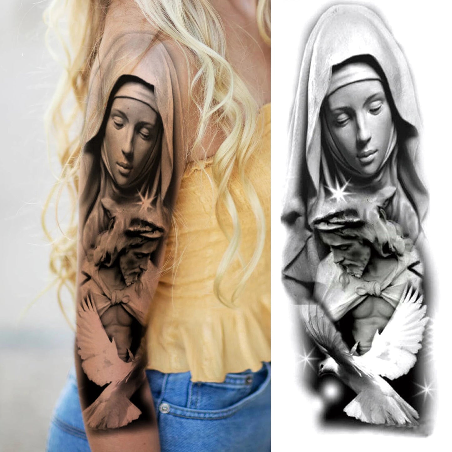 Wilder Temporary Tattoo Sleeve | Maori, Wolf, Lion, Tiger Designs