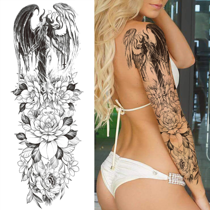 Wilder Temporary Tattoo Sleeve | Maori, Wolf, Lion, Tiger Designs
