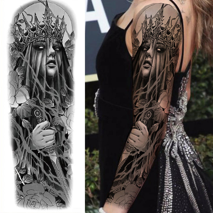 Wilder Temporary Tattoo Sleeve | Maori, Wolf, Lion, Tiger Designs