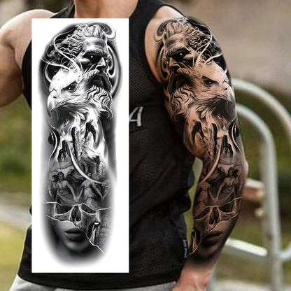 Wilder Temporary Tattoo Sleeve | Maori, Wolf, Lion, Tiger Designs