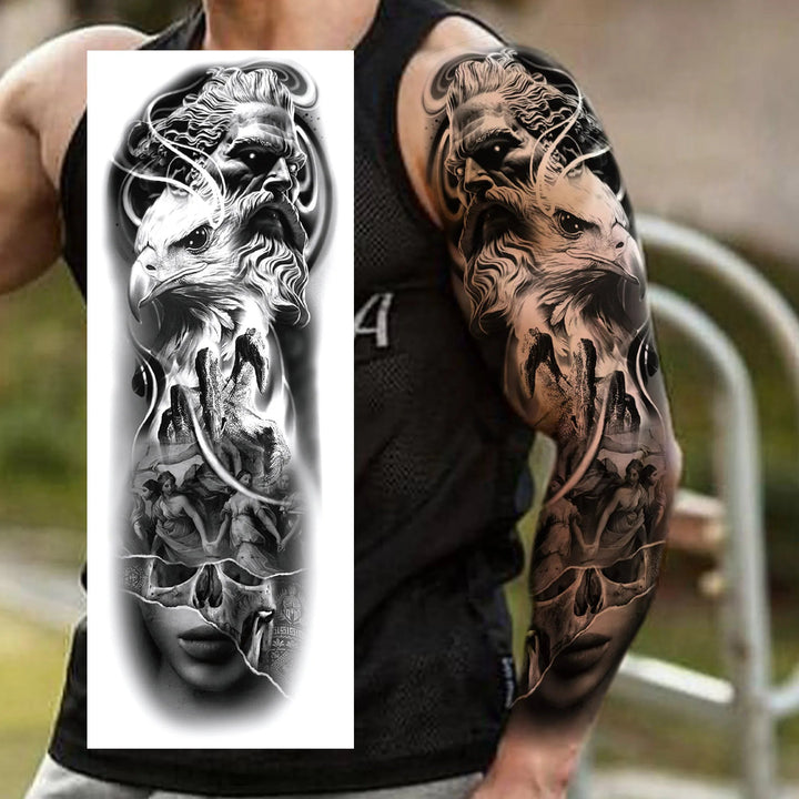 Wilder Temporary Tattoo Sleeve | Maori, Wolf, Lion, Tiger Designs