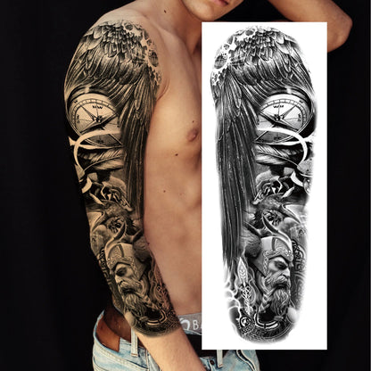 Wilder Temporary Tattoo Sleeve | Maori, Wolf, Lion, Tiger Designs