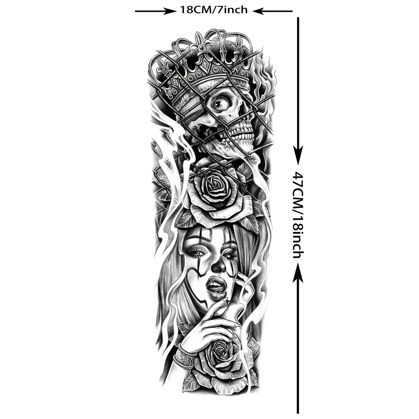 Wilder Temporary Tattoo Sleeve | Maori, Wolf, Lion, Tiger Designs