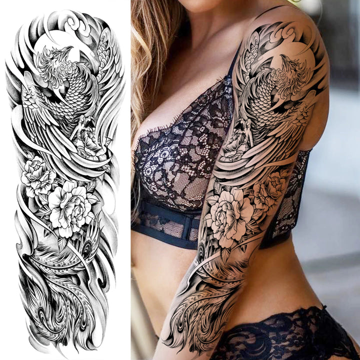 Wilder Temporary Tattoo Sleeve | Maori, Wolf, Lion, Tiger Designs