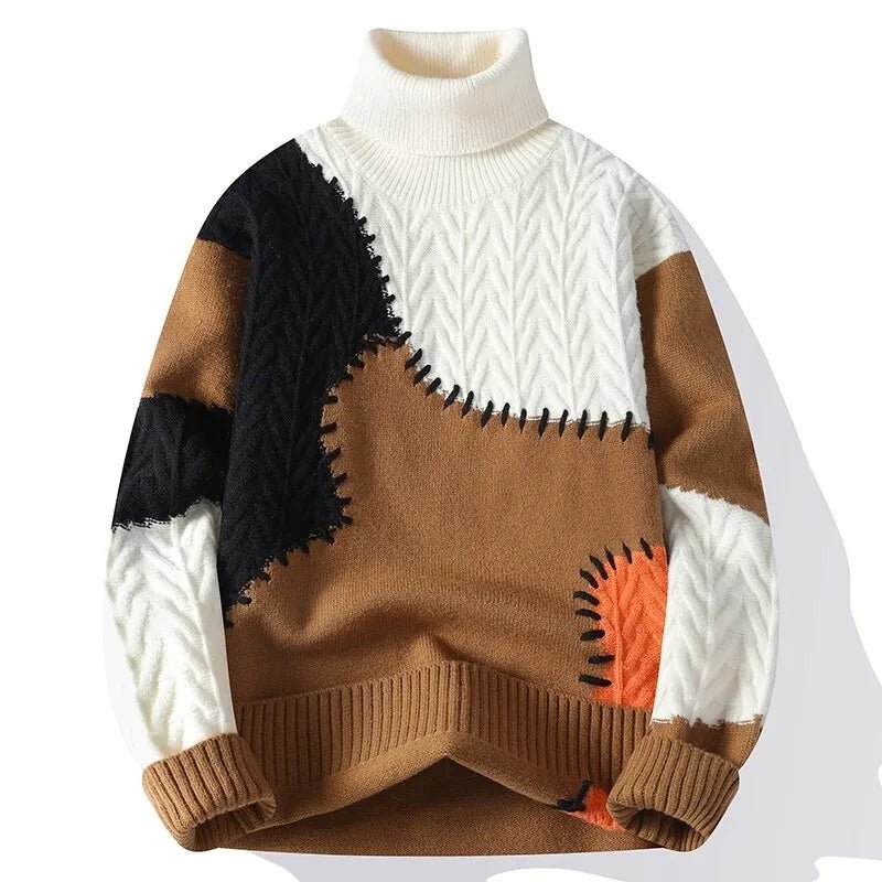 "Wilderness" Patchwork Sweater (Black XS) - | Zavonix