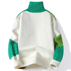 "Wilderness" Patchwork Sweater (Green XS) - | Zavonix