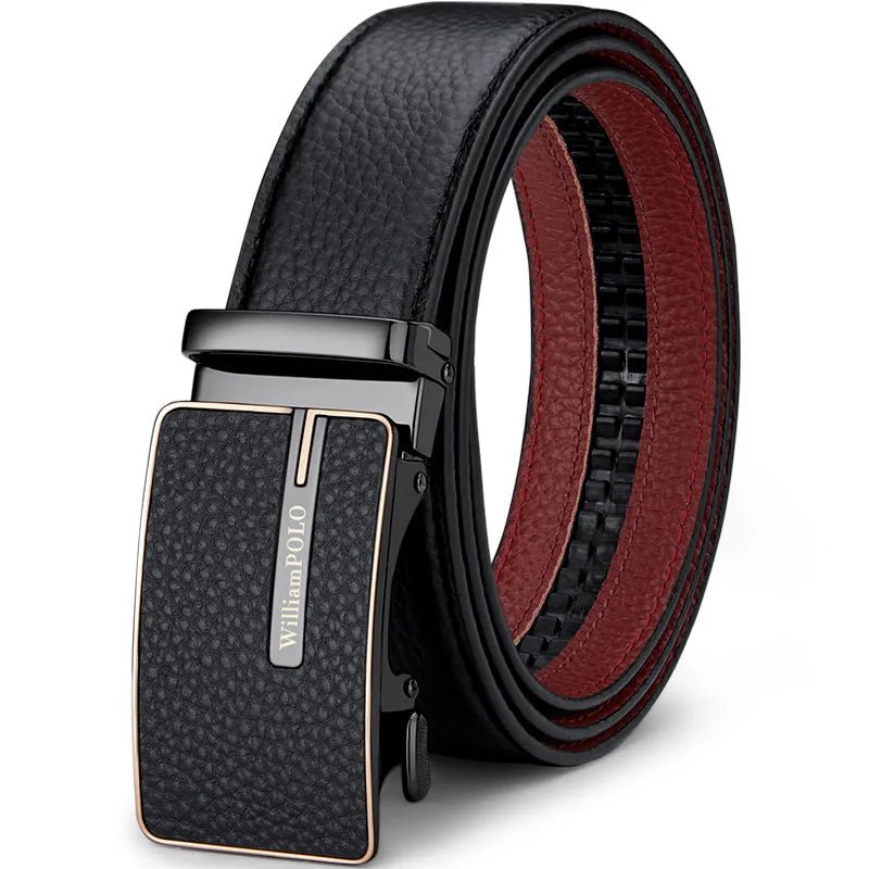 "William Polo" Genuine Leather Belt Premium (Red 41.3" / 105cm) - | Zavonix