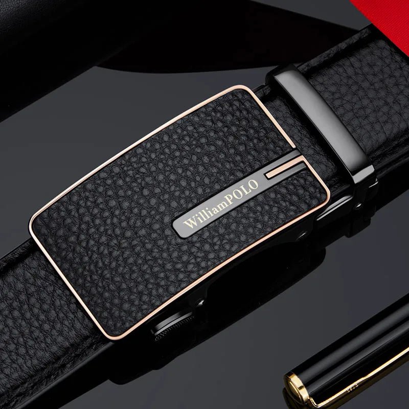 "William Polo" Genuine Leather Belt Premium (Red 41.3" / 105cm) - | Zavonix