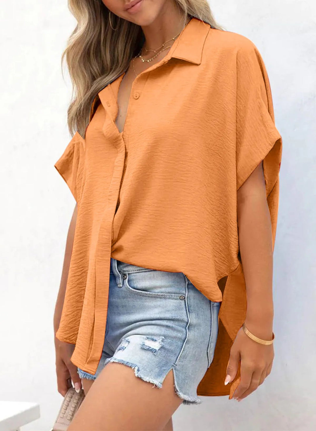 Willow Airy V Neck Oversized Blouse Product Image 07