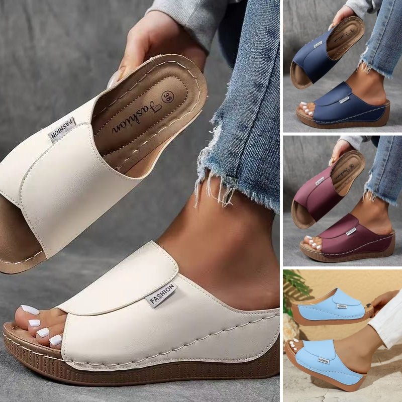 Willow Cushioned Wedge Slide Sandals Product Image 02