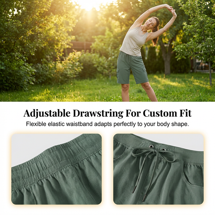 Willow Womens Quick Dry Cargo Shorts Secure Pockets Product Image 05