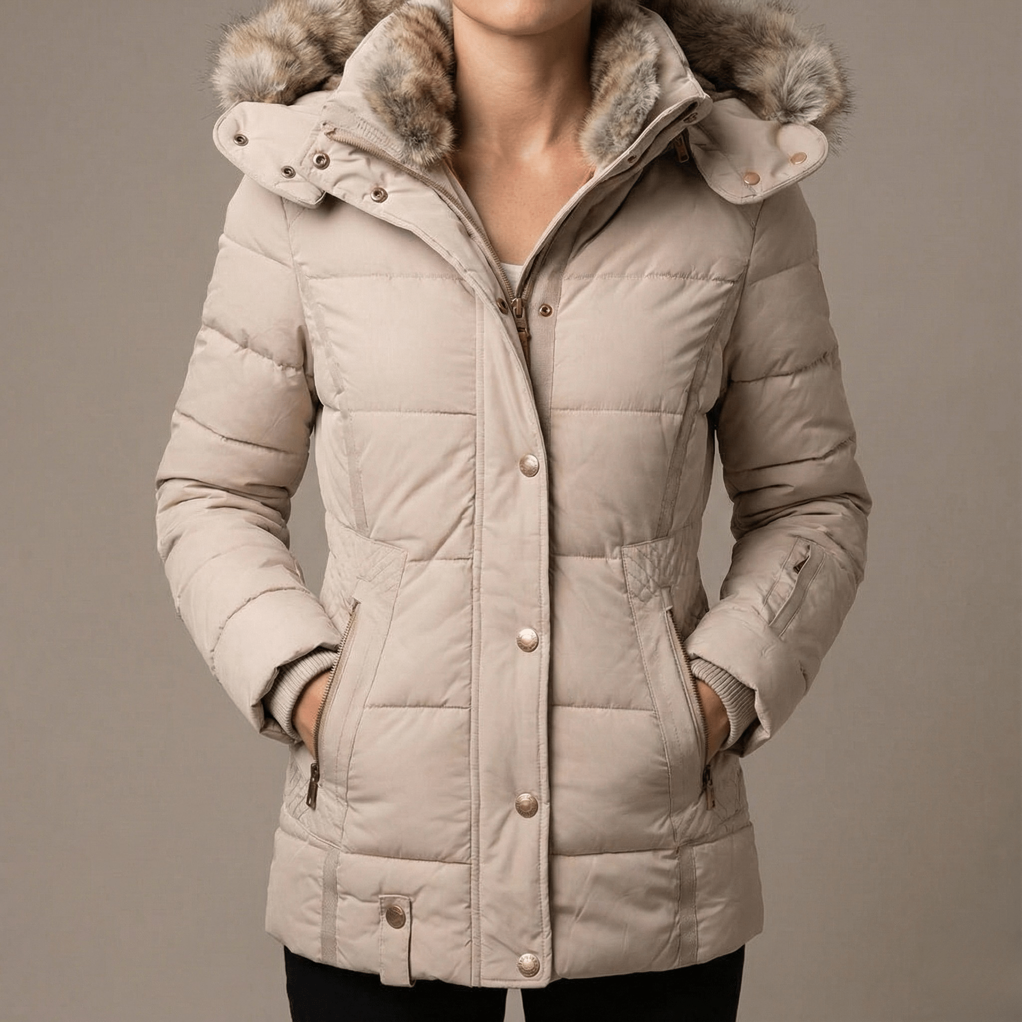 Wina Women's Puffer Jacket | Hooded Slim Fit Design, Insulating Warmth