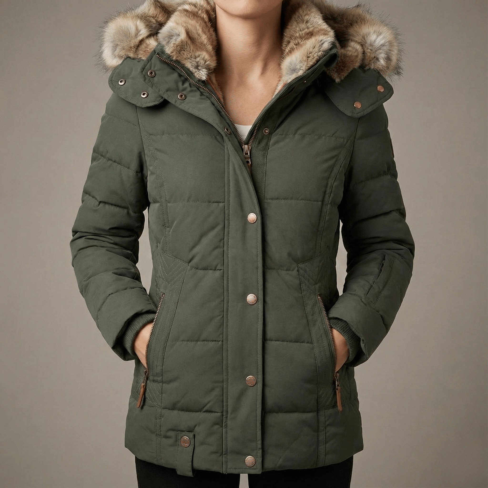 Wina Women's Puffer Jacket | Hooded Slim Fit Design, Insulating Warmth