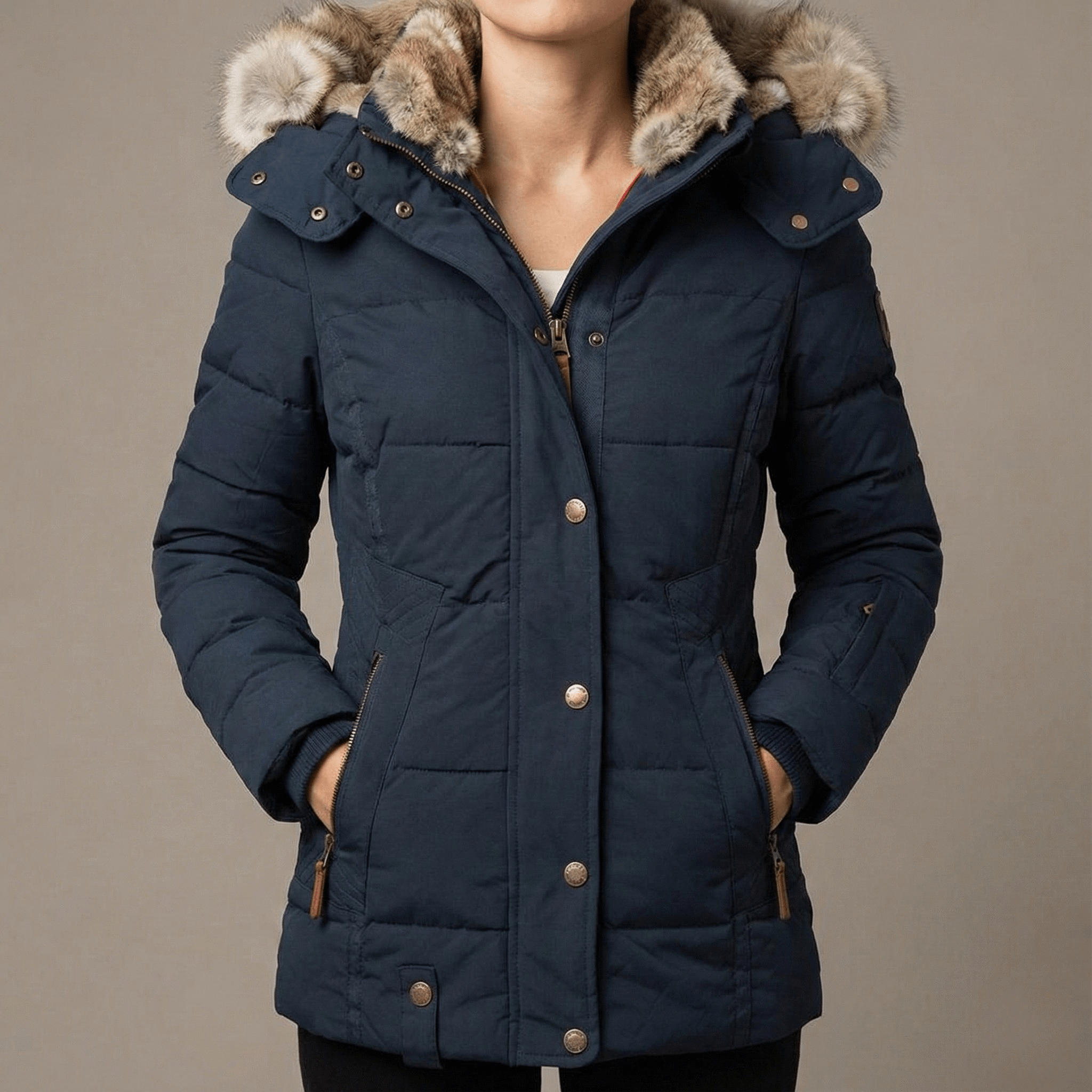 Wina Women's Puffer Jacket | Hooded Slim Fit Design, Insulating Warmth