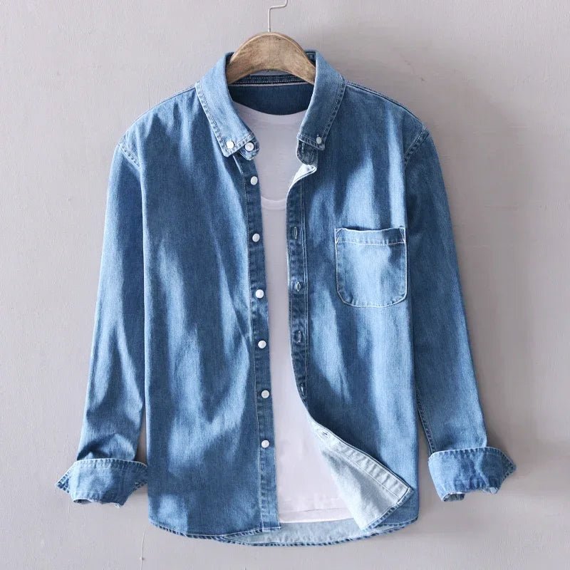 Westlake Denim Shirt (Light Blue S) - Denim shirt | Zavonix