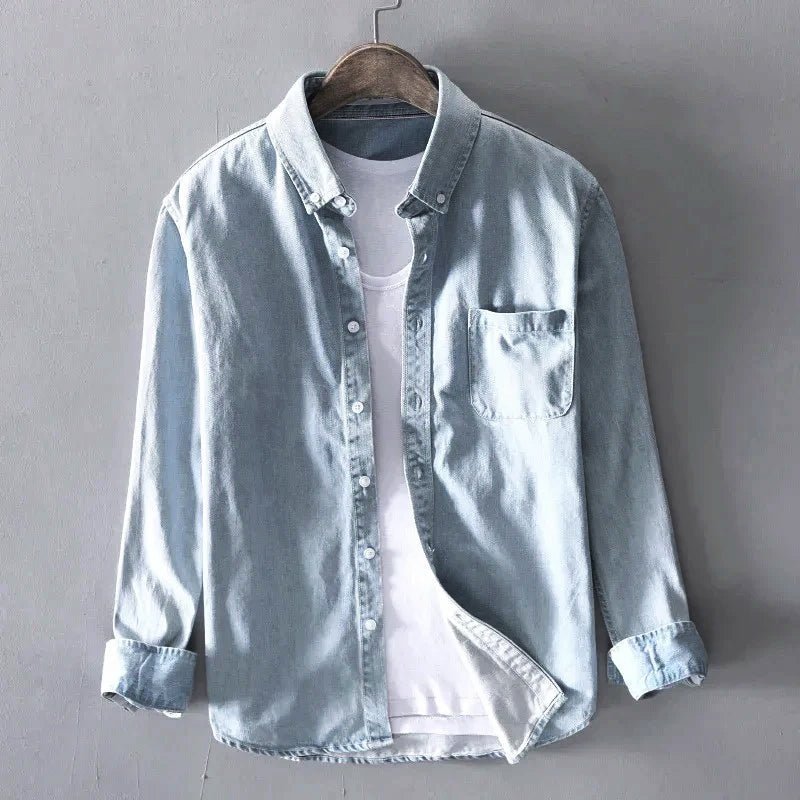 Westlake Denim Shirt (Light Blue S) - Denim shirt | Zavonix