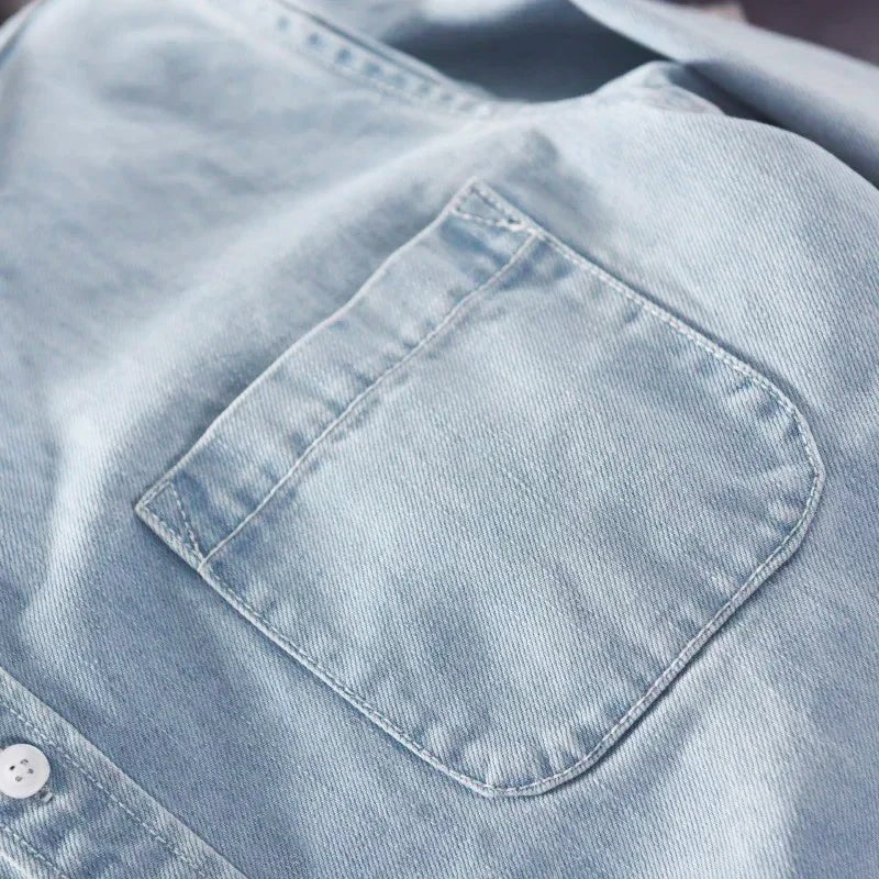 Westlake Denim Shirt (Light Blue S) - Denim shirt | Zavonix