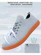 Women's Breathable Walking Sneakers — Extra - Wide Comfort with Flexible Support (Dark Grey 44) - | Zavonix