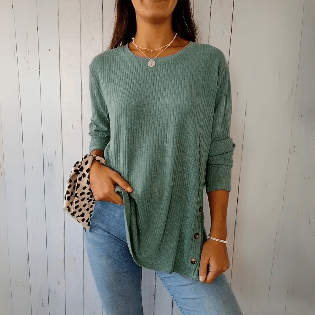 Women's Button-Down Shirt Long Sleeve Round Neck Casual Fit | Smart Casual Office Wear 3