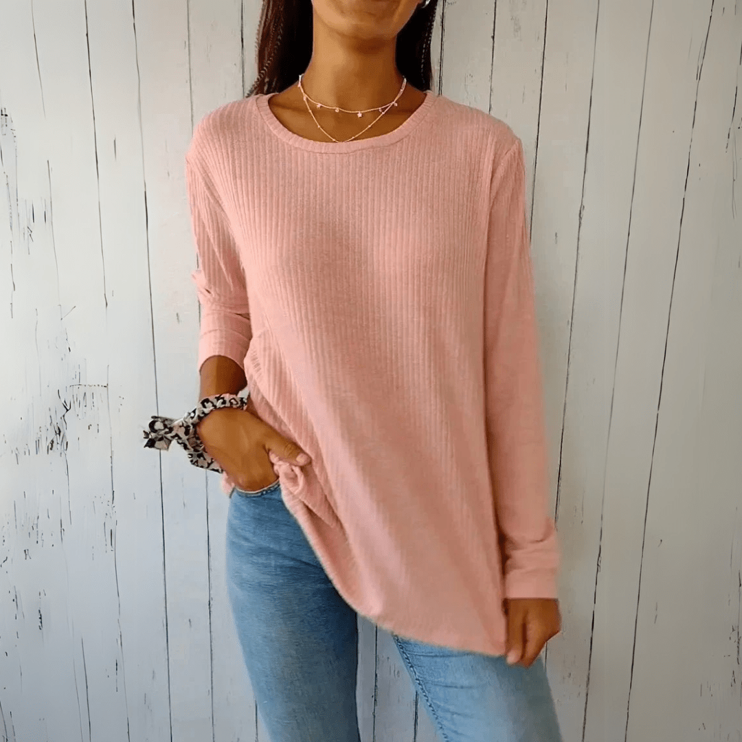 Women's Button-Down Shirt Long Sleeve Round Neck Casual Fit | Smart Casual Office Wear 0