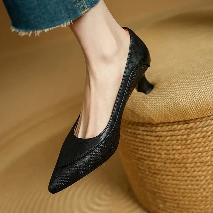 Women's Heel Pointed-Toe Design Embossed Texture | Day-to-Night Wear 6