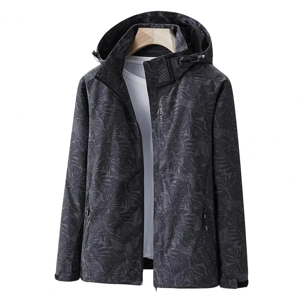 Women's Waterproof Floral - Patterned Jacket (Black XS) - Jacket | Zavonix