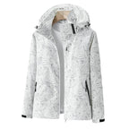 Women's Waterproof Floral - Patterned Jacket (Black XS) - Jacket | Zavonix