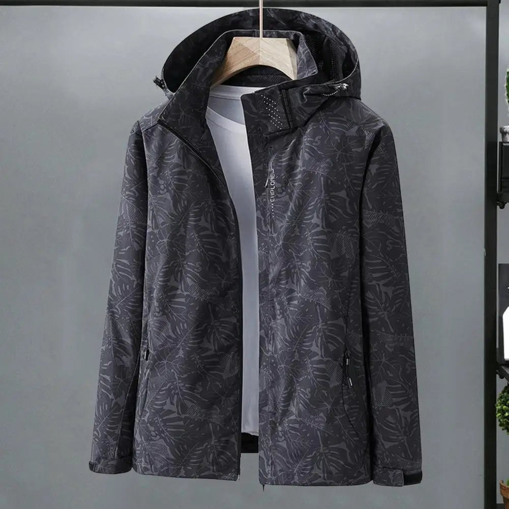 Women's Waterproof Floral - Patterned Jacket (Black XS) - Jacket | Zavonix