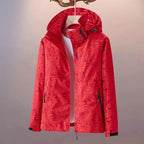 Women's Waterproof Floral - Patterned Jacket (Black XS) - Jacket | Zavonix