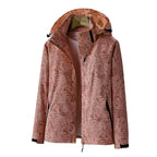 Women's Waterproof Floral - Patterned Jacket (Black XS) - Jacket | Zavonix