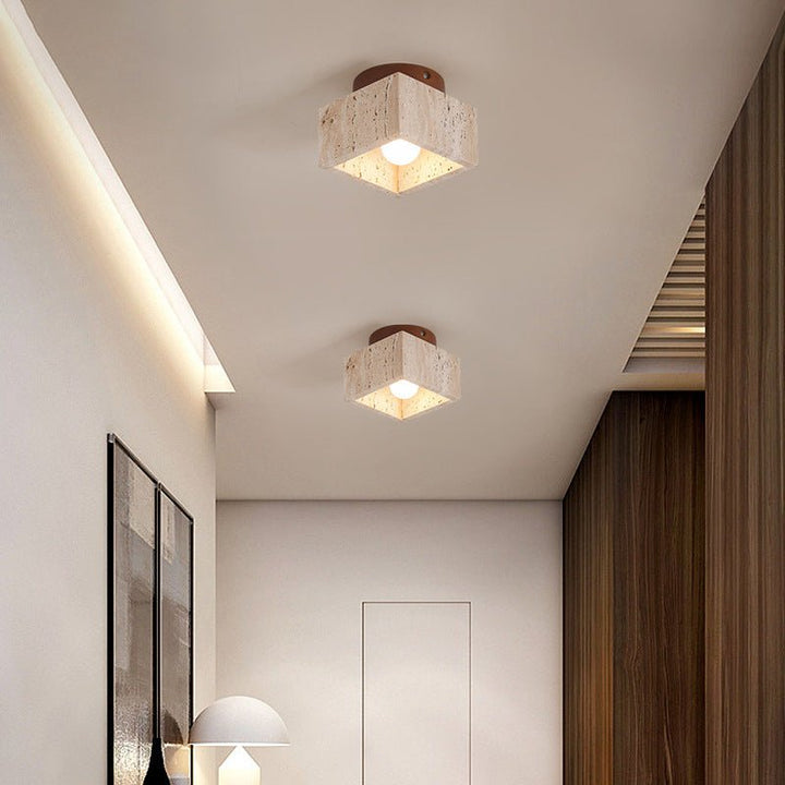 Wood Flush Mount Ceiling Light – Modern Cylindrical Design for Living Room, Bedroom, and Hallway 10
