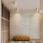 Wood Flush Mount Ceiling Light – Modern Cylindrical Design for Living Room, Bedroom, and Hallway 5