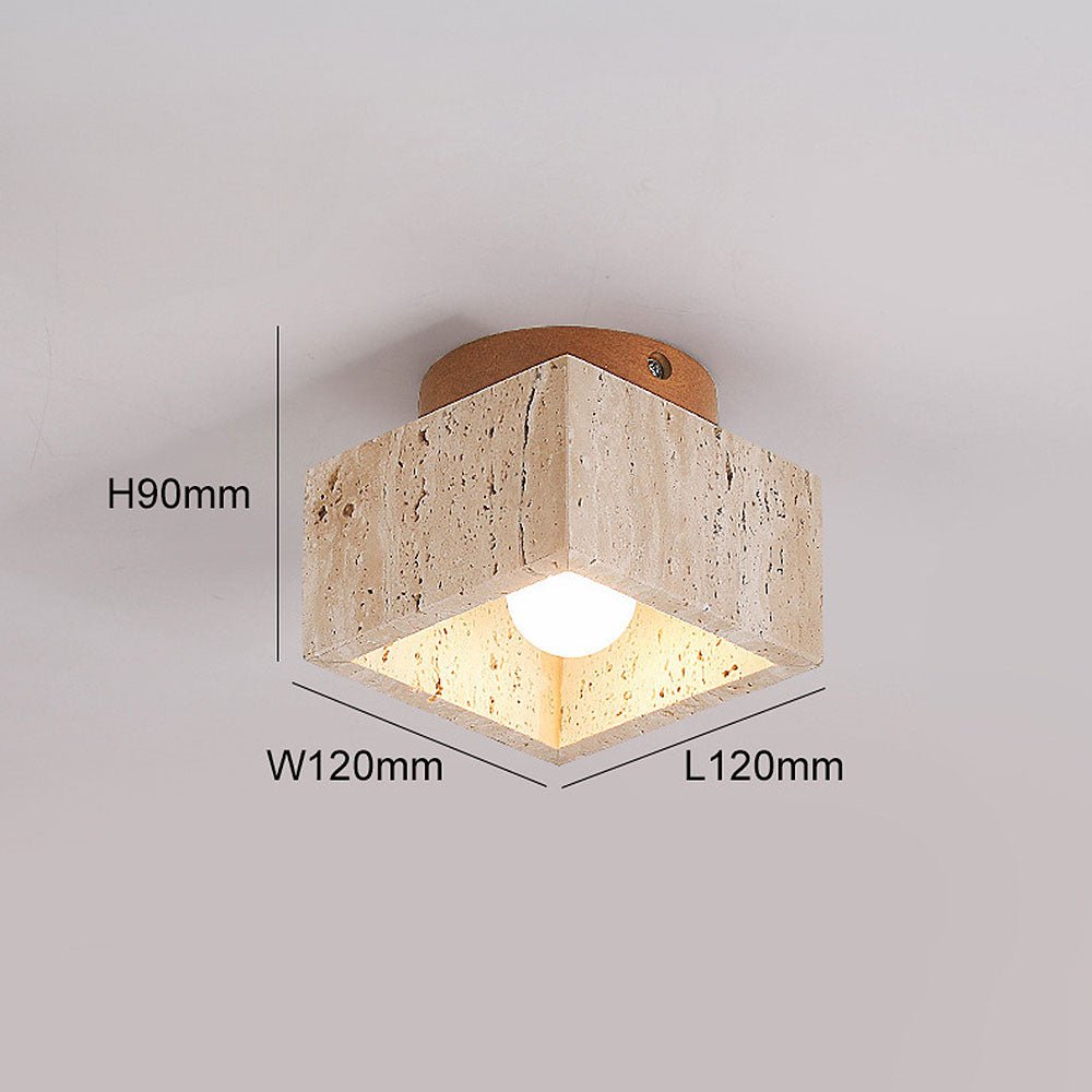 Wood Flush Mount Ceiling Light – Modern Cylindrical Design for Living Room, Bedroom, and Hallway 7