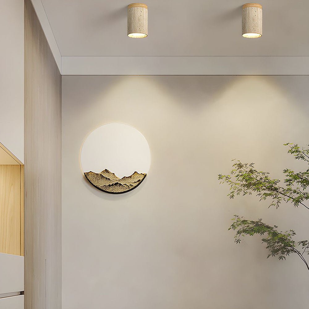 Wood Flush Mount Ceiling Light – Modern Cylindrical Design for Living Room, Bedroom, and Hallway 4
