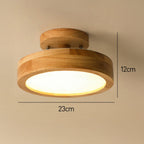 Wooden LED Flush Mount Ceiling Light – Elegant Design for Home Illumination, Energy-Efficient, Space-Saving Fixture 6